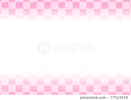 Analog touch checkered frame pink - Stock Illustration [77524479] - PIXTA