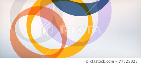 Ring geometric shapes, o letter repetition wallpaper. Abstract background for business or technology presentations, internet posters or web brochure covers 77525023