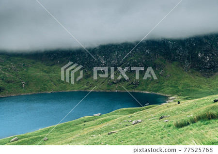 Beautiful landscape panorama of Snowdonia National Park in North Wales, UK 77525768
