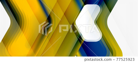 Vector 3d arrow geometric composition, abstract background for business or technology presentation, internet poster or web brochure cover, wallpaper 77525923