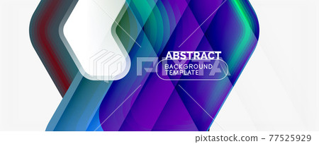 Vector 3d arrow geometric composition, abstract background for business or technology presentation, internet poster or web brochure cover, wallpaper 77525929