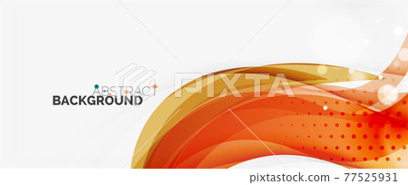 Waves and lines trendy design template for business or technology presentation, internet poster or web brochure cover, wallpaper 77525931