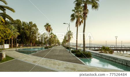 Promenade in Limassol city on Cyprus island 77526484