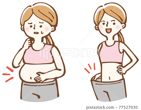 Before and after diet illustration - Stock Illustration [77527030] - PIXTA