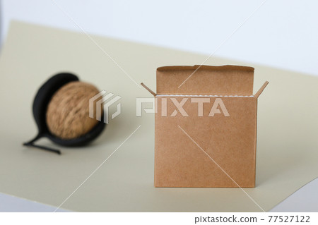 Bamboo cotton swabs on orange table. Zero waste, plastic free lifestyle concept 77527122