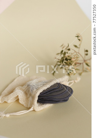 Zero waste, sustainable bathroom and lifestyle. Cotton make-up removal pads reusable 77527350