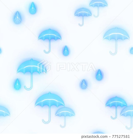 水滴和雨傘背景材料無縫 水滴和雨傘背景材料無縫 77527581