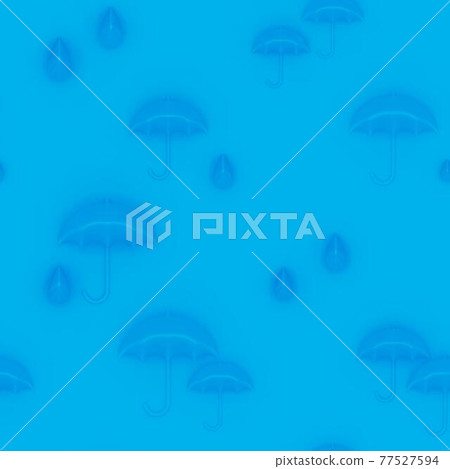 水滴和雨傘背景材料無縫 77527594