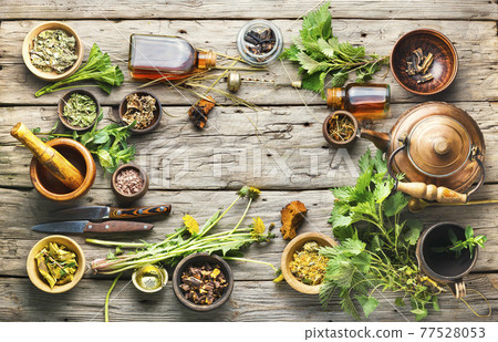 Homeopathic herbs and roots in herbal medicine 77528053