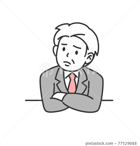 Employer suit male illustration in trouble Employer suit male illustration in trouble 77529088