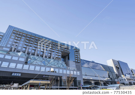 Kyoto City, Kyoto Prefecture, JR Kyoto Station Karasuma Exit in fine weather 77530435