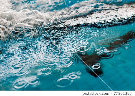swimming pool ready for swimming competition 77531393