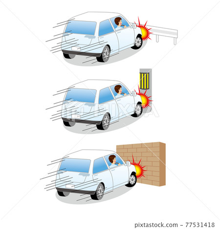 護欄、電線桿、汽車撞牆 77531418