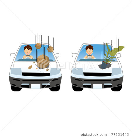 被落石驚嚇的司機 被落石驚嚇的司機 77531443