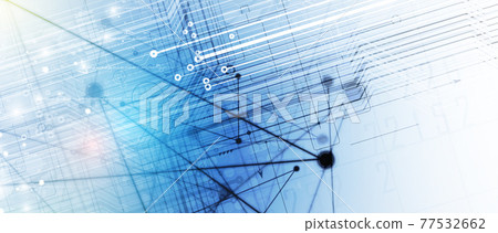 Abstract circuit board futuristic technology processing background 77532662