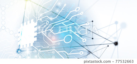 Abstract circuit board futuristic technology processing background 77532663