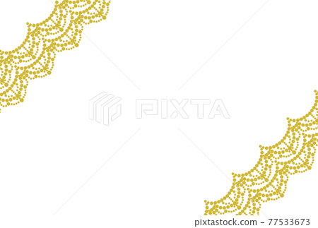 金項鍊花邊剪影框架圖 77533673