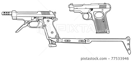 槍,槍,插圖,意大利,2種 槍,槍,插圖,意大利,2種 77533946