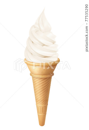 軟服務香草牛奶插圖真正的玉米 軟服務香草牛奶插圖真正的玉米 77535290
