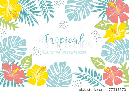 Tropical motif frame material 77535570