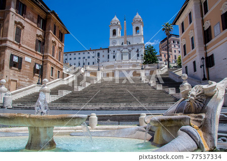 The famous Place of Spagna in Rome 77537334