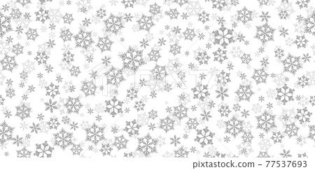 Winter seamless pattern with grey snowflakes on... - Stock Illustration ...