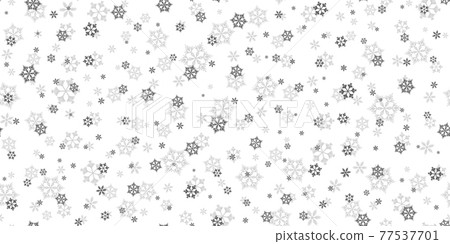 Winter seamless pattern with grey snowflakes on white background. Vector illustration for fabric, textile wallpaper, posters, gift wrapping paper. Christmas vector illustration. Falling snow Winter seamless pattern with grey snowflakes on white background. Vector illustration for fabric, textile wallpaper, posters, gift wrapping paper. Christmas vector illustration. Falling snow 77537701