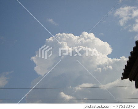 Storm clouds in a rural landscape in summer Storm clouds in a rural landscape in summer 77538370