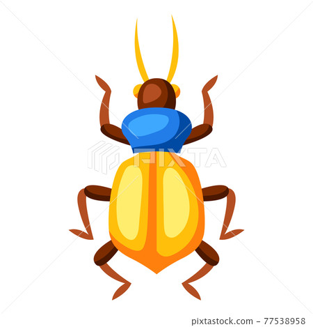 Illustration of colorful beetle. Stylized decorative insect. Illustration of colorful beetle. Stylized decorative insect. 77538958