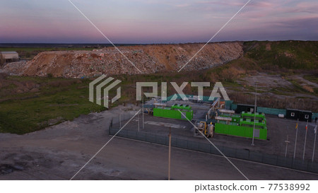 view of the city dump and gas production plant view of the city dump and gas production plant 77538992