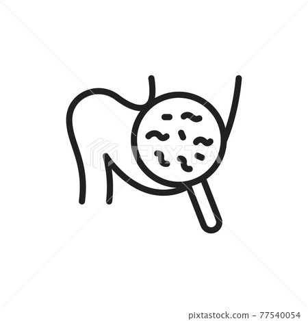 Dysbiosis line icon. Isolated vector element. 77540054
