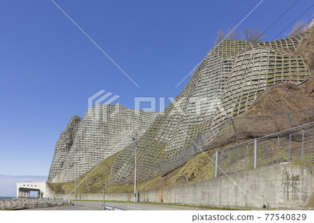 Akaiwa snow shed and free frame construction cliff 77540829