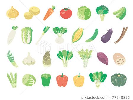 Food_Ingredients_Vegetables_No lines_Set 77540855