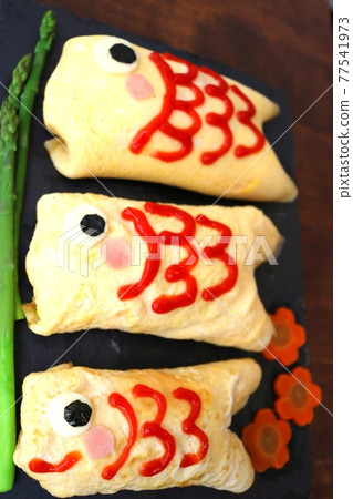 Parent and child carp streamer omelet rice Parent and child carp streamer omelet rice 77541973