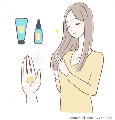 護髮女性用品套裝,可在頭髮上塗抹護理和油 護髮女性用品套裝,可在頭髮上塗抹護理和油 77542865