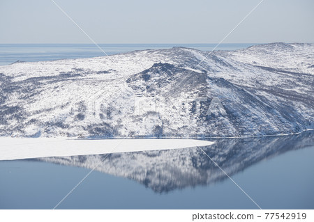 Landscape with a sea bay and hills. Landscape with a sea bay and hills. 77542919