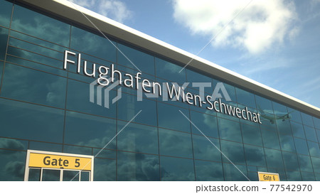 Commercial plane take off reflecting in the... - Stock Illustration ...
