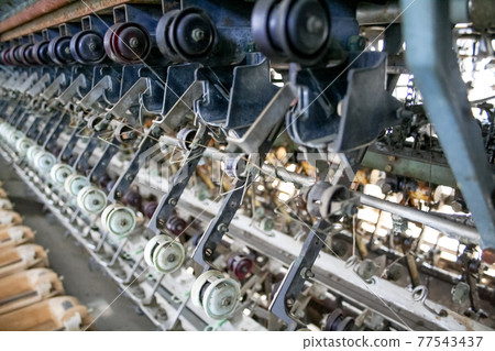 Old silk-reeling machine at a silk factory, a World Heritage Site (Tomioka City, Gunma) Old silk-reeling machine at a silk factory, a World Heritage Site (Tomioka City, Gunma) 77543437