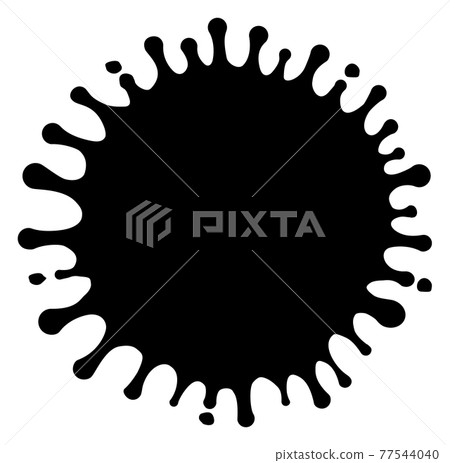 墨水/液體/血濺/濺/濺剪影圖案矢量圖 77544040