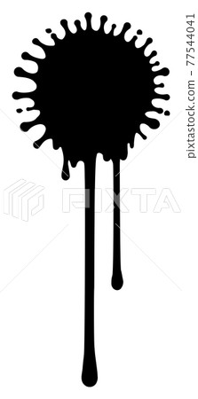 墨水/液體/血濺/濺/濺剪影圖案矢量圖 77544041