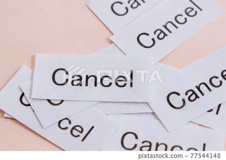 Image of piles of cancellations Image of piles of cancellations 77544148