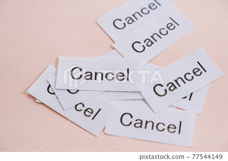 Image of piles of cancellations Image of piles of cancellations 77544149