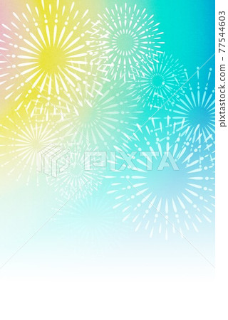 Fireworks on Japanese paper 77544603