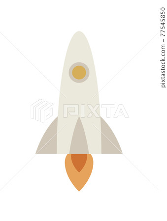 Illustration of a rocket in pastel colors 77545850