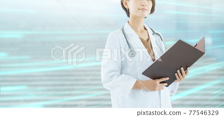 Medical and digital technology image 77546329
