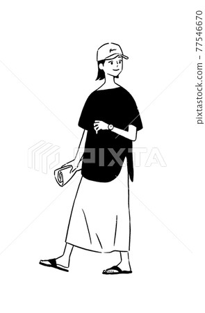 Women who enjoy fashion monochrome 77546670