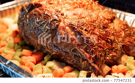 A big Fresh Slice of Prime Rib 77547231