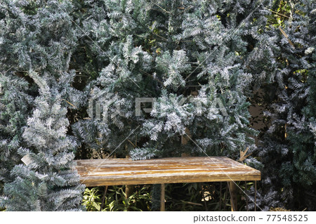 Beautiful green summer garden with outdoor chair 77548525
