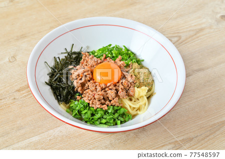 台灣Mazesoba，Mazesoba，台灣風味，麵食，拉麵，拉麵，拉麵。 77548597