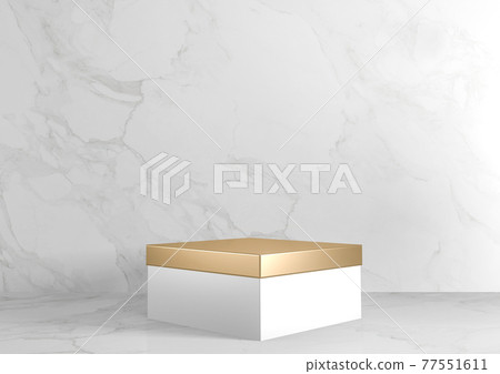 Square rectangle Pedestal white for cosmetic… - Stock Illustration